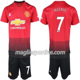 Completo Calcio Manchester United Alexis Sanchez 7 Bambino Divisa Prima 2018/2019